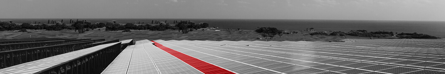 solar panels near coastline